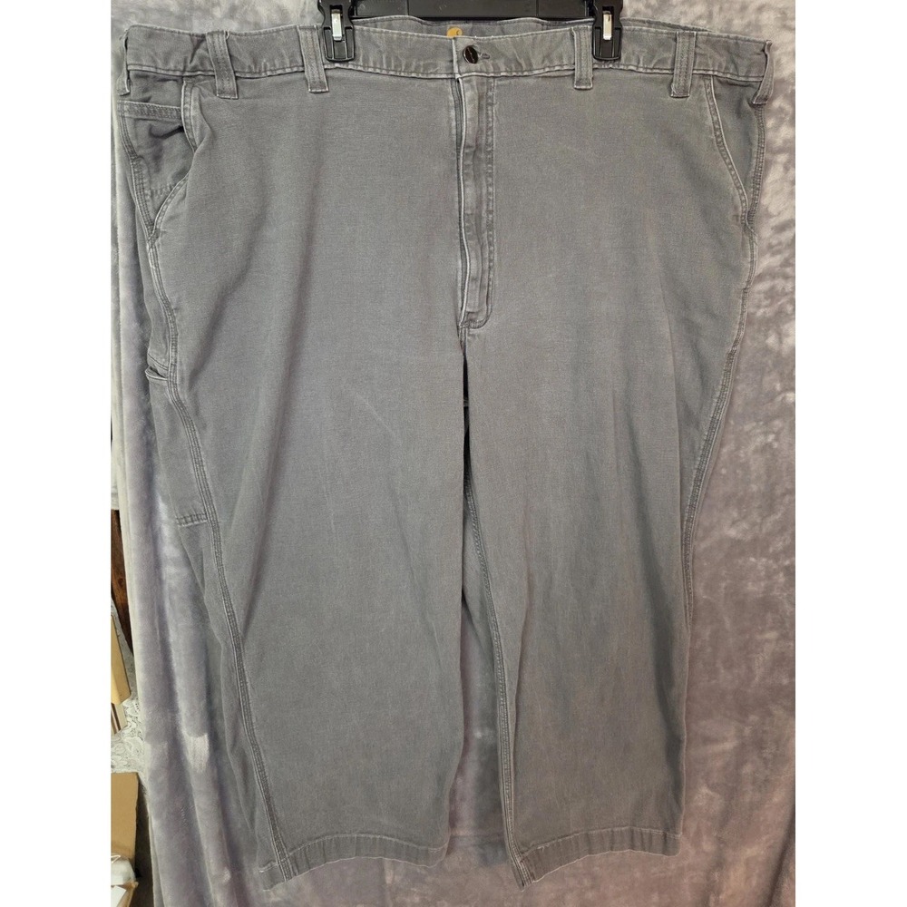 Carhartt Men's Gray Relaxed Fit Canvas Pants 54x30 Vintage 1998